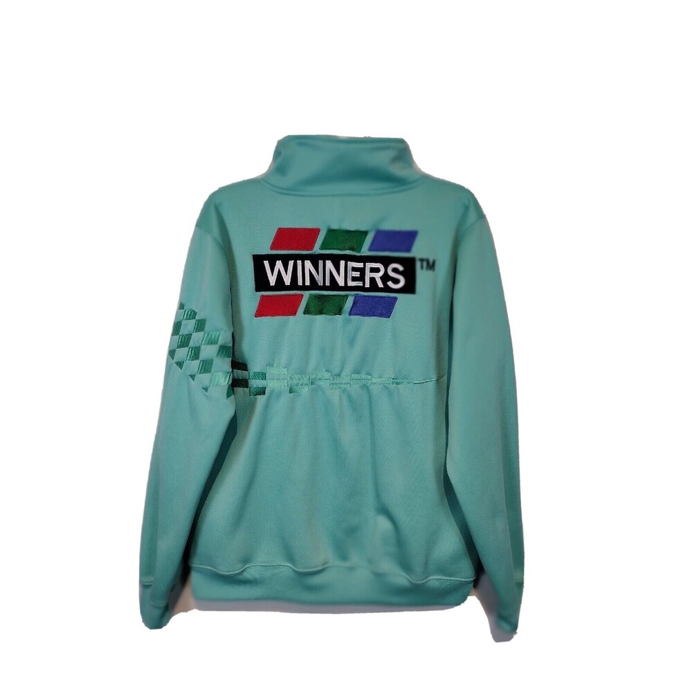 Mens Medium 2pc Winners NYC Track Suit Teal Green - Picture 2 of 9